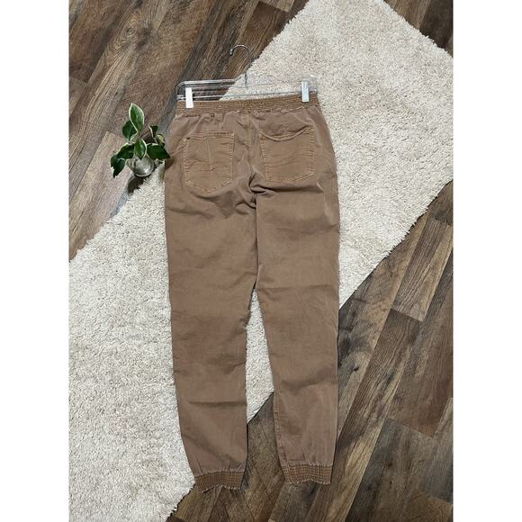 American Eagle 8 Regular Brown High Waisted Pull On Smocked Drawstring Joggers - Picture 4 of 8